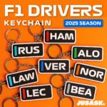 f1 merch 2025 drivers keychain