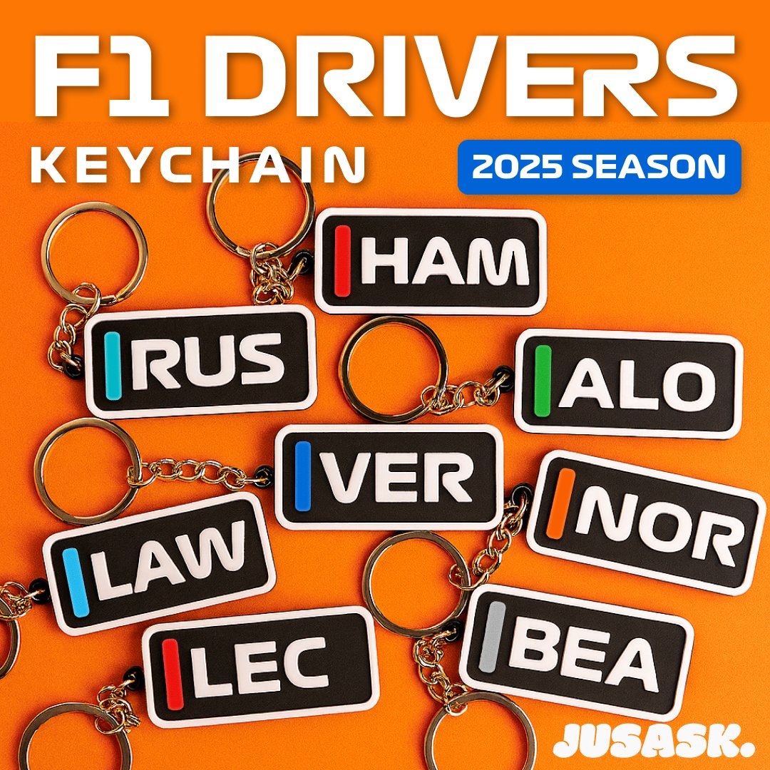 f1 merch 2025 drivers keychain